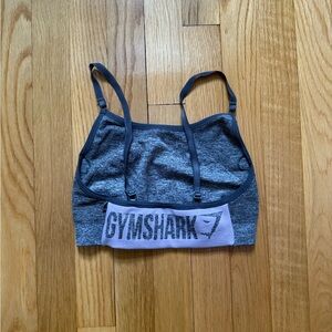 Gymshark Charcoal and White Sports Bra